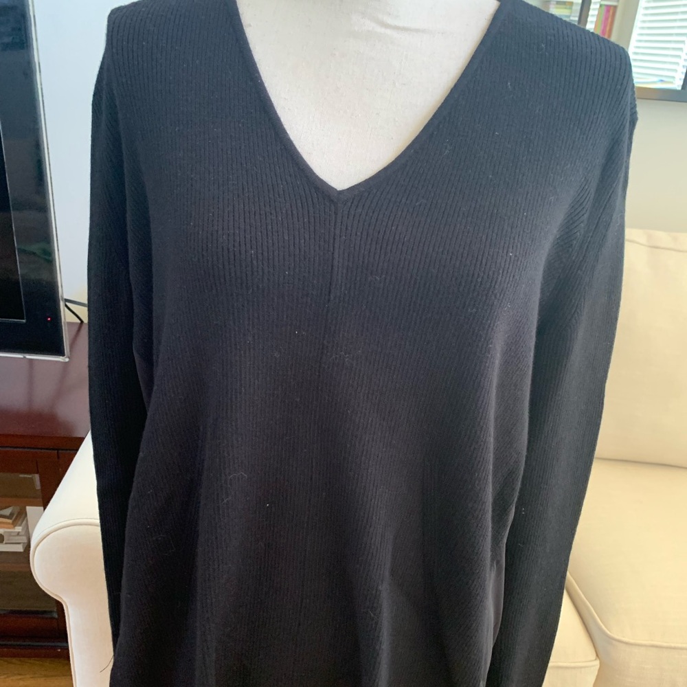 NWOT. BCBG Sweater with Ruffled Back Size L. PRICE DROP!